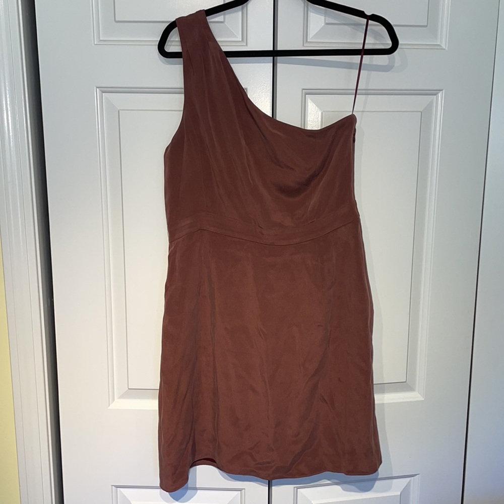 J. Crew Silk One shoulder dress